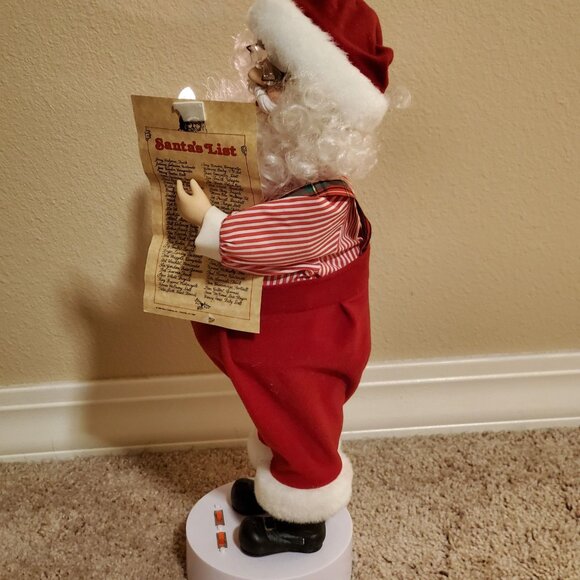 Vintage Holiday Time Musical and Illuminated Animated Figure Santa Claus - Picture 7 of 11